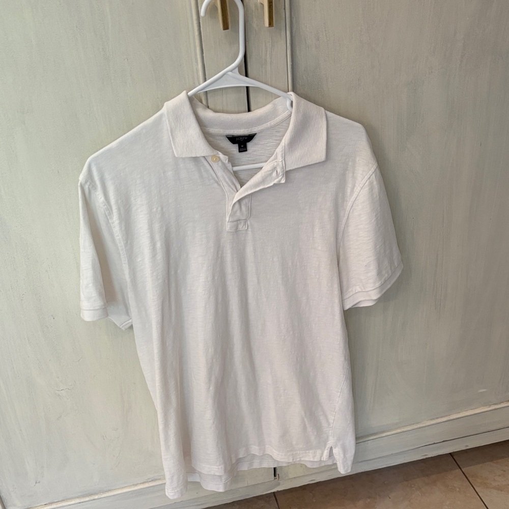 J. Crew White Polo Shirt